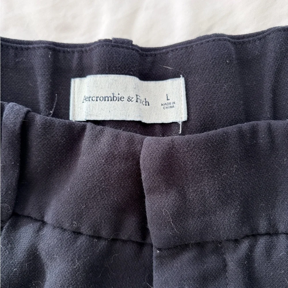 A&F Tailored Wide Leg Black Women's Pants - Picture 2 of 4